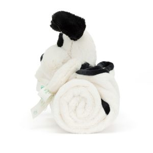 Bashful Black & Cream Puppy Blankie - Image 2