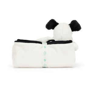 Bashful Black & Cream Puppy Blankie - Image 3