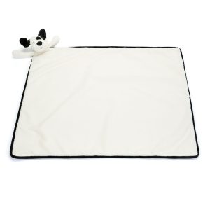 Bashful Black & Cream Puppy Blankie - Image 4