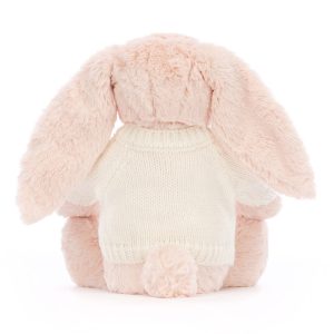 Bashful Blush Bunny with Personalised Cream Jumper - Image 4