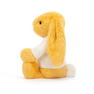 Bashful Sunshine Bunny with Personalised Cream Jumper - Image 3