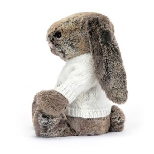 Bashful Cottontail Bunny with Personalised Cream Jumper - Image 3