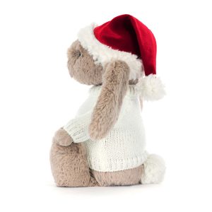 Bashful Christmas Bunny with Personalised Cream Jumper - Image 3