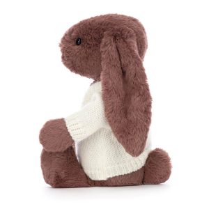 Bashful Fudge Bunny with Personalised Cream Jumper - Image 3