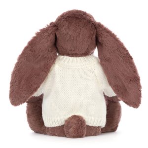 Bashful Fudge Bunny with Personalised Cream Jumper - Image 4