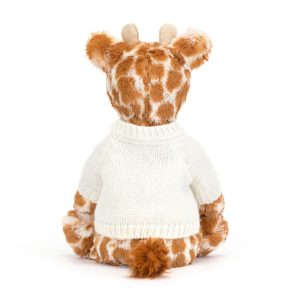 Bashful Giraffe with Personalised Cream Jumper - Image 4