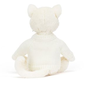 Bashful Cream Kitten with Personalised Cream Jumper - Image 4