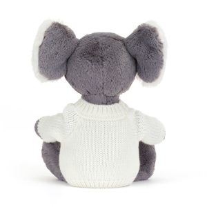 Bashful Koala with Personalised Cream Jumper - Image 4