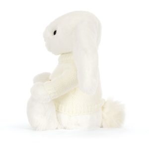 Bashful Luxe Bunny Luna with Personalised Cream Jumper - Image 3