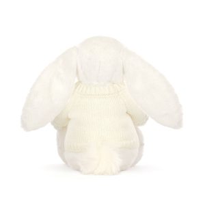 Bashful Luxe Bunny Luna with Personalised Cream Jumper - Image 4