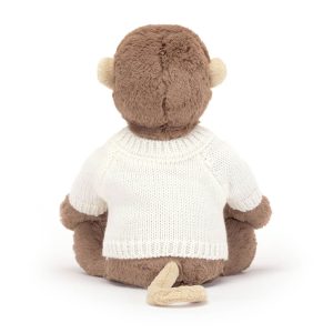 Bashful Monkey with Personalised Cream Jumper - Image 4