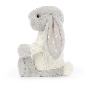 Bashful Shimmer Bunny with Personalised Cream Jumper - Image 3