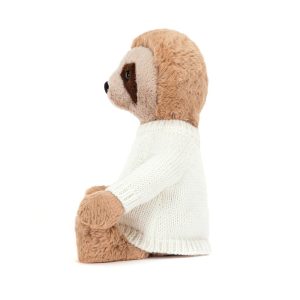 Bashful Sloth with Personalised Cream Jumper - Image 3