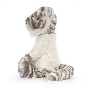 Bashful Snow Tiger with Personalised Cream Jumper - Image 3