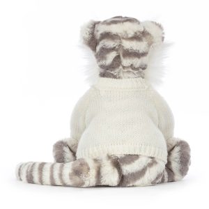 Bashful Snow Tiger with Personalised Cream Jumper - Image 4