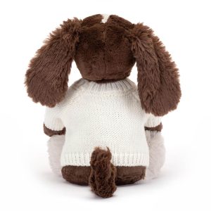 Bashful Fudge Puppy with Personalised Cream Jumper - Image 4