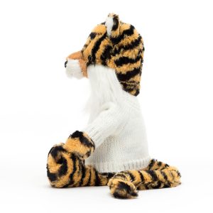 Bashful Tiger with Personalised Cream Jumper - Image 3
