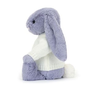 Bashful Viola Bunny with Personalised Cream Jumper - Image 3