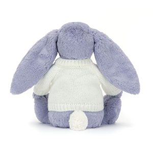 Bashful Viola Bunny with Personalised Cream Jumper - Image 4