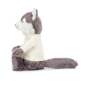 Bashful Wolf with Personalised Cream Jumper - Image 3