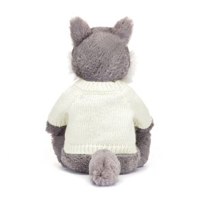 Bashful Wolf with Personalised Cream Jumper - Image 4