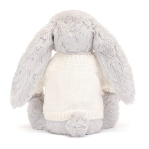 Blossom Silver Bunny with Personalised Cream Jumper - Image 4