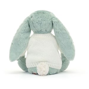 Blossom Sage Bunny with Personalised Cream Jumper - Image 4