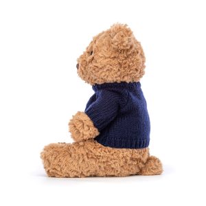 Bartholomew Bear with Personalised Navy Jumper - Image 3