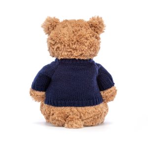 Bartholomew Bear with Personalised Navy Jumper - Image 4