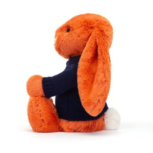 Bashful Tangerine Bunny with Personalised Navy Jumper - Image 3