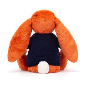 Bashful Tangerine Bunny with Personalised Navy Jumper - Image 4