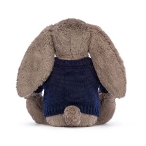 Bashful Truffle Bunny with Personalised Navy Jumper - Image 4
