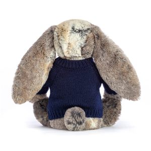 Bashful Cottontail Bunny with Personalised Navy Jumper - Image 4