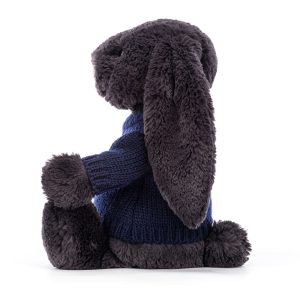 Bashful Inky Bunny with Personalised Navy Jumper - Image 3