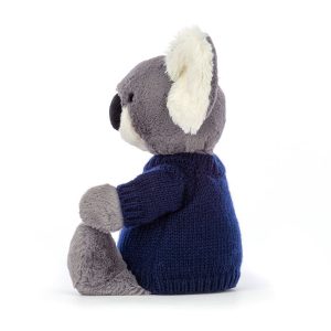Bashful Koala with Personalised Navy Jumper - Image 3
