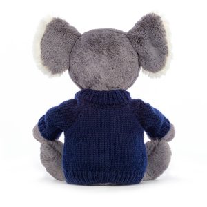 Bashful Koala with Personalised Navy Jumper - Image 4