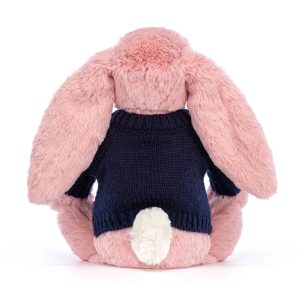 Bashful Petal Bunny with Personalised Navy Jumper - Image 4