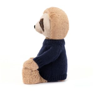 Bashful Sloth with Personalised Navy Jumper - Image 3