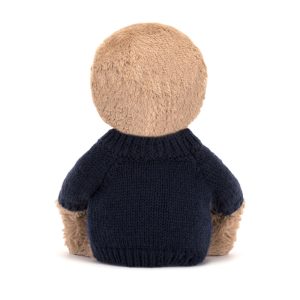 Bashful Sloth with Personalised Navy Jumper - Image 4