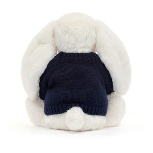 Bashful Twinkle Bunny with Personalised Navy Jumper - Image 4