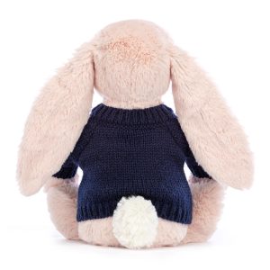 Blossom Blush Bunny with Personalised Navy Jumper - Image 4