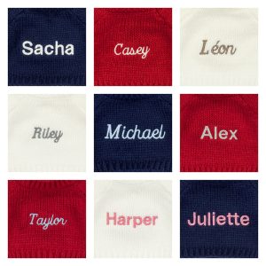 Blossom Cherry Bunny with Personalised Navy Jumper - Image 2