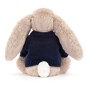 Blossom Bea Beige Bunny with Personalised Navy Jumper - Image 4