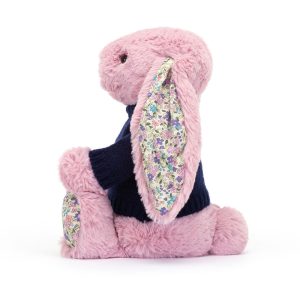 Blossom Tulip Bunny with Personalised Navy Jumper - Image 2