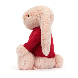 Bashful Blush Bunny with Personalised Red Jumper - Image 3