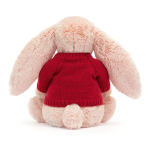 Bashful Blush Bunny with Personalised Red Jumper - Image 4