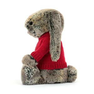 Bashful Cottontail Bunny with Personalised Red Jumper - Image 3