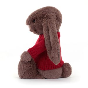 Bashful Fudge Bunny with Personalised Red Jumper - Image 3