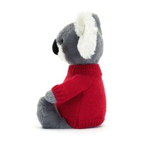 Bashful Koala with Personalised Red Jumper - Image 3