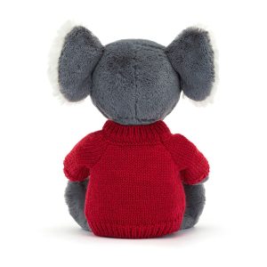 Bashful Koala with Personalised Red Jumper - Image 4